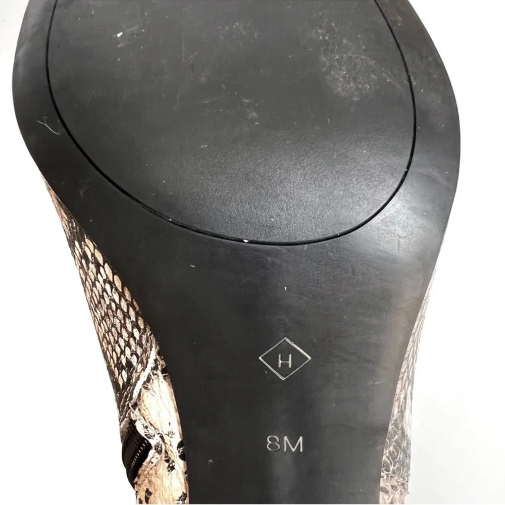 Halogen python snakeskin booties heels sz 8